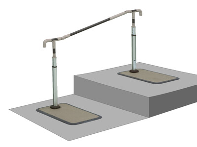 玄関の「ちょっと不安」に、そっと寄り添う据え置き型手すり「マルチフィットてすりEX」新登場