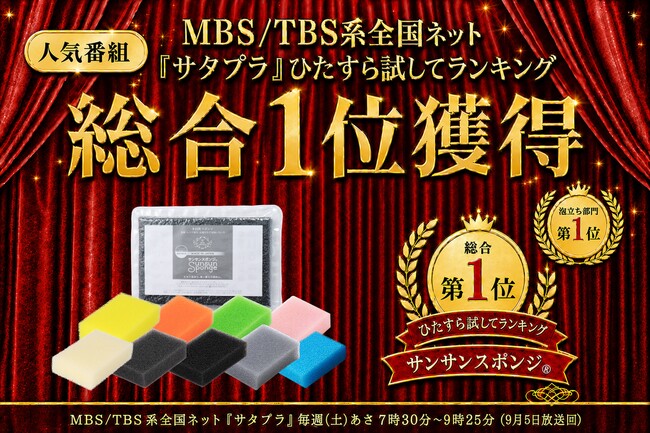 サンサンスポンジ、MBS/TBS系『サタプラ』ひたすら試してランキングで総合1位を獲得!