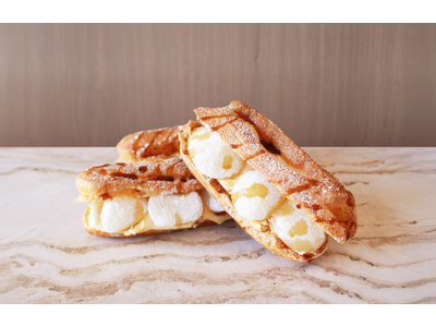 岡山銘菓×フランス発祥菓子、和洋折衷の新体験！山方永寿堂の「きびだんご」を贅沢に乗せた「きびだんごエクレア」が新登場