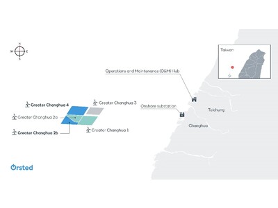 オーステッド、2025年末竣工予定の台湾 大彰化（ダイショウカ、Greater Changhua）2b & 4について最終投資決定。洋上風力発電所建設の準備を開始。