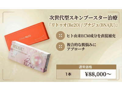 NEO Skin Clinic 恵比寿、次世代型スキンブースター「リトゥオ（Re2O） / ブナジュ（B...