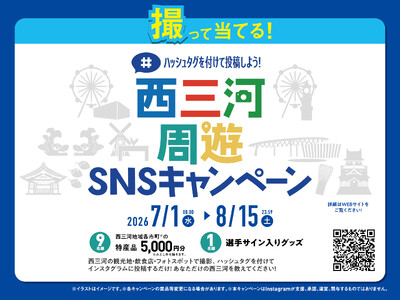 【シーホース三河】「西三河周遊SNSキャンペーン」各市町の豪華入賞賞品が決定！新加入選手サインTシャツや地域の特産品が当たる【応募は8/15(土)まで】