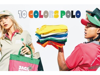 ゴルフアパレル「Jack Bunny!!」がブランド誕生10周年を迎え、「ありがとう」の思いを込めた『10 COLORS POLO』を発売！！