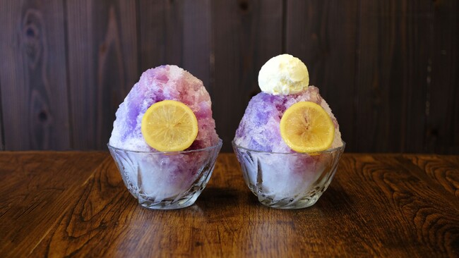 鎌倉の紫陽花シーズン目前！ はちみつレモンのシロップをかけて色の変化を楽しむ「紫陽花レモン かき氷」、「紫陽花レモン クリームかき氷」が登場