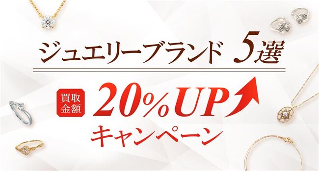 【ゴールドプラザ】ジュエリーブランド5選！買取金額20％UPキャンペーン！！