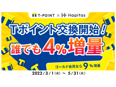 ポイントサイト「ハピタス」からTポイントの交換を3月1日開始