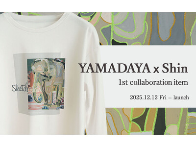 ヤマダヤアールブリュットコラボ第2弾。作家Shinとのコラボ商品、スウェット・ロンTを12月12日（金）よりリアル店舗・ECで販売開始！！