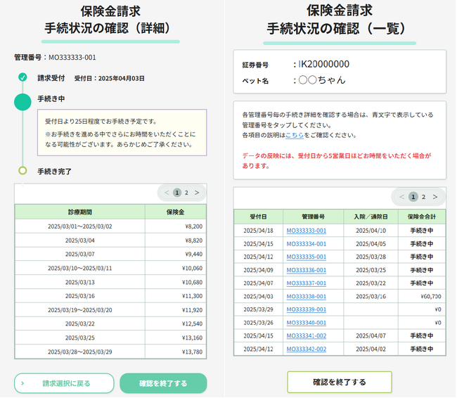 【SBIペット少短】LINE公式アカウント上での保険金請求手続き状況確認サービス提供開始のお知らせ