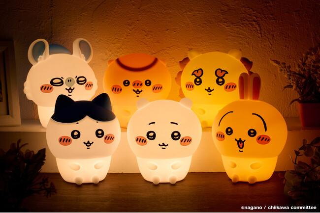 ちいかわのLEDルームライトシリーズがデザインを一新して「オイテミルライト」にリニューアルして発売中！