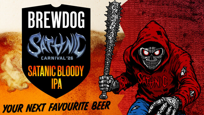 英国No.1クラフトビールブランドBREWDOG × SATANIC CARNIVAL 2026 のコラボビール「SATANIC BLOODY IPA」が登場！