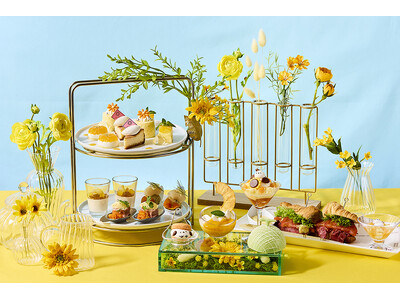 「ぼく、シマエナガ。」コラボレーション　シマエナガランチ 夏　　～Like Afternoon Tea～ オレンジ＆イエローで夏らしい爽やかなアフタヌーンティー風 映えランチ