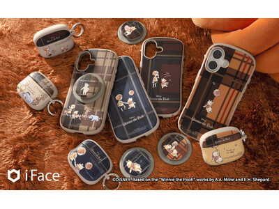 「iFace」から『くまのプーさん』デザインの新作が登場。温かみのあるタータンチェック柄のモバイルアクセサリー。