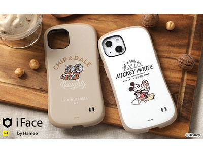 大人スタイルにもマッチするiFace Cafeシリーズに暖かみのあるラテカラーの「ミッキーマウス」と「チップ＆デール」デザインが登場
