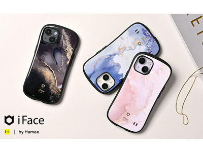 「iFace」から、ゴールドの輝きが美しい華やかなマーブル模様のiPhoneケースが新登場