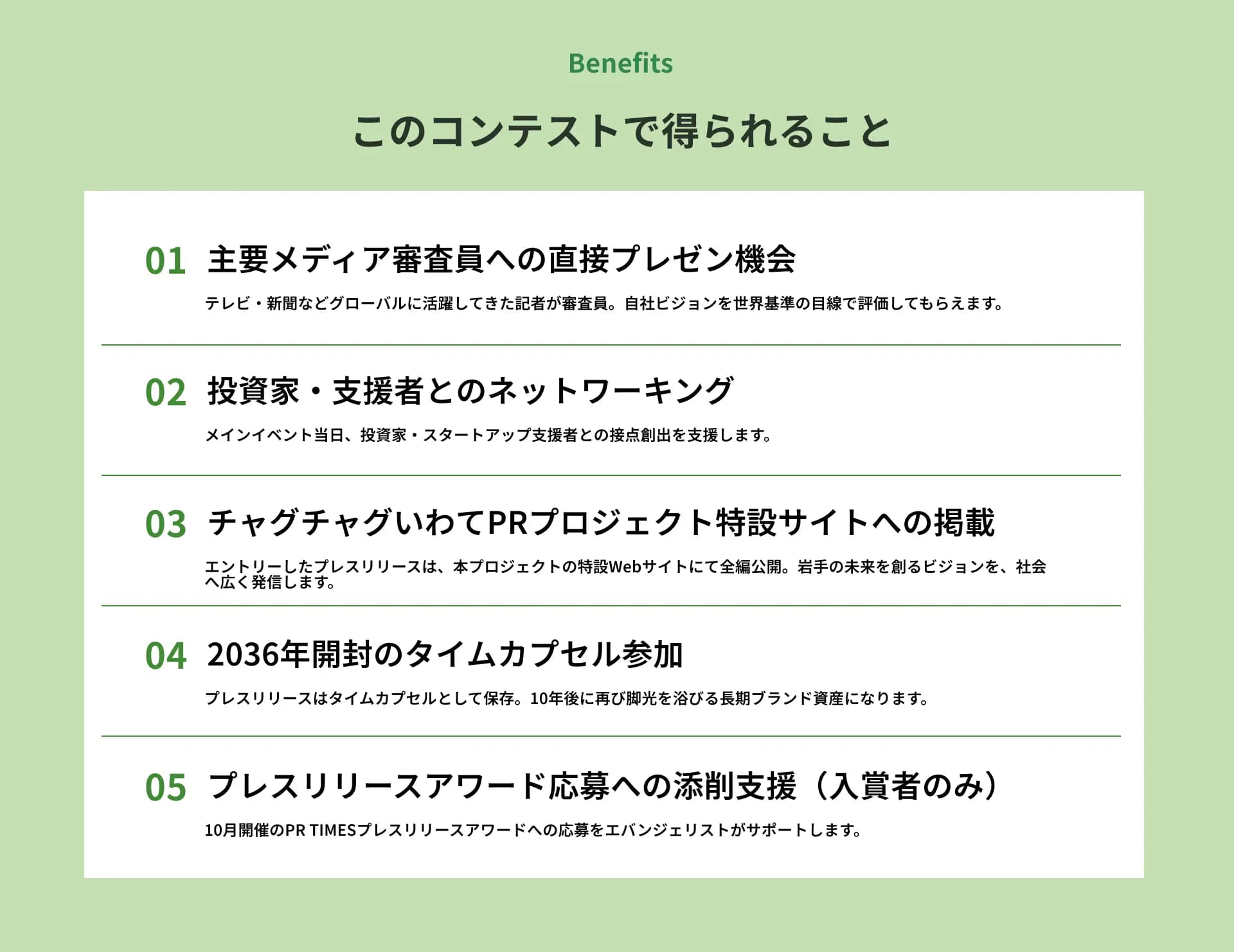 このコンテストで得られること
