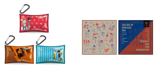 クリアマルチケース(全3種)、タオルハンカチセット(2枚入り)